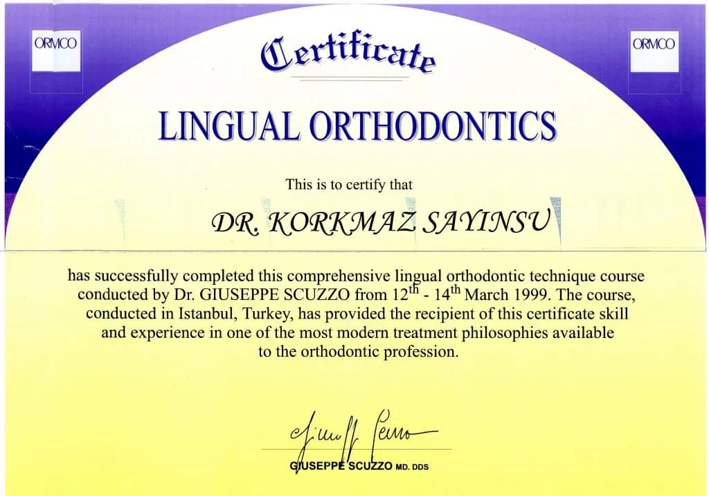 Prof. Dr. Korkmaz Sayınsu'nun katıldığı eğitim ve kongre belgesi